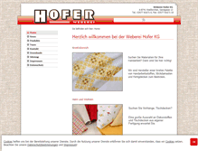 Tablet Screenshot of hofer-weberei.at